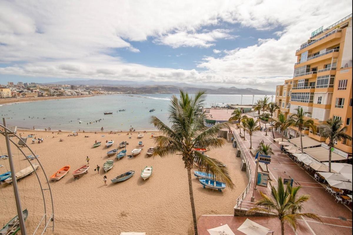 En Primera Linea De La Playa De Las Canteras Vista Al Mar Las Palmas de Gran Canaria Exterior photo